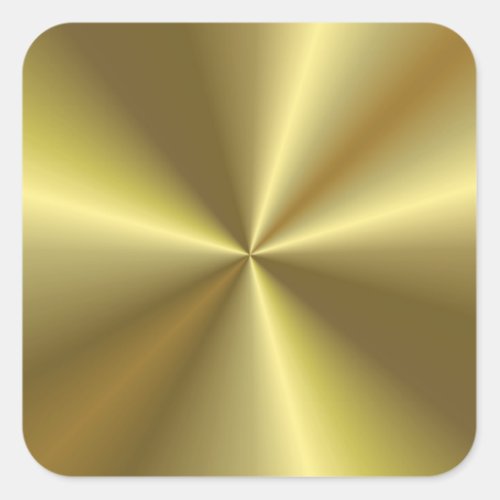 Gold Metallic Look Modern Blank Template Elegant Square Sticker