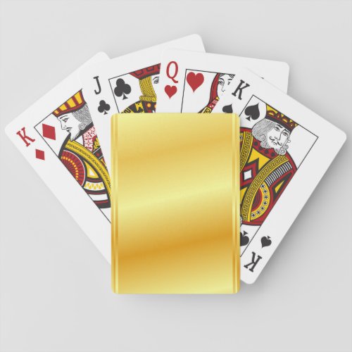 Gold Metallic Look Modern Elegant Trendy Template Poker Cards