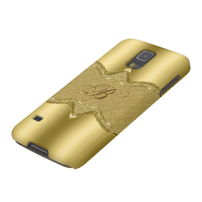 Gold Metallic Look With Diamonds Pattern 3 Case-Mate Samsung Galaxy Case (Top)
