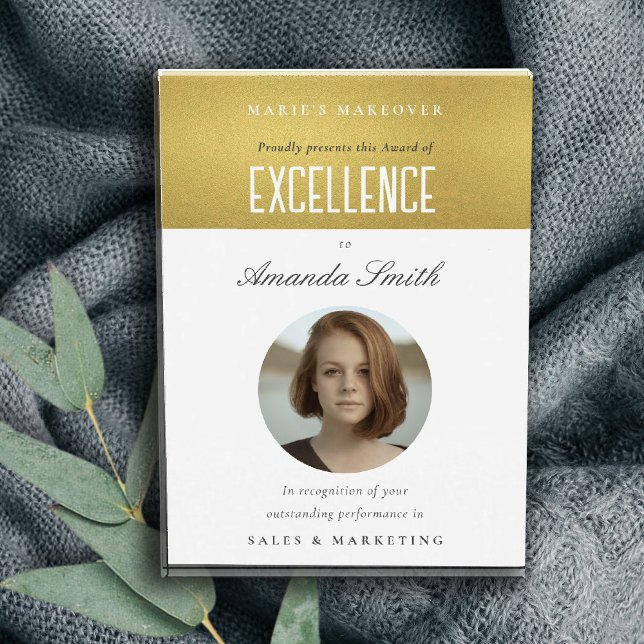 Gold Metallic Minimal Photo Award of Excellence  (Creator Uploaded)