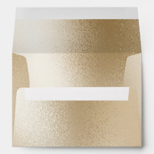 Gold Metallic Modern Elegant Chic Stylish Wedding Envelope