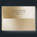 Gold Metallic Modern Elegant Chic Stylish Wedding  Envelope<br><div class="desc">Faux gold metallic with black typography. Simple and yet so beautiful and elegant.  Make a statement with this chic envelope. All your guests will love receiving their invitation in such a lovely envelope.</div>