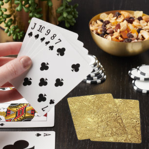 Gold metallic  poker cards