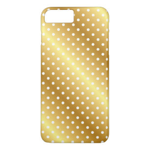 Gold Metallic Polka Dot Elegant Christmas iPhone l iPhone 8 Plus/7 Plus Case