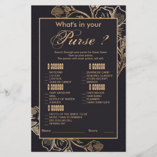 Gold Metallic Roses Arrangement Bridal Shower Game