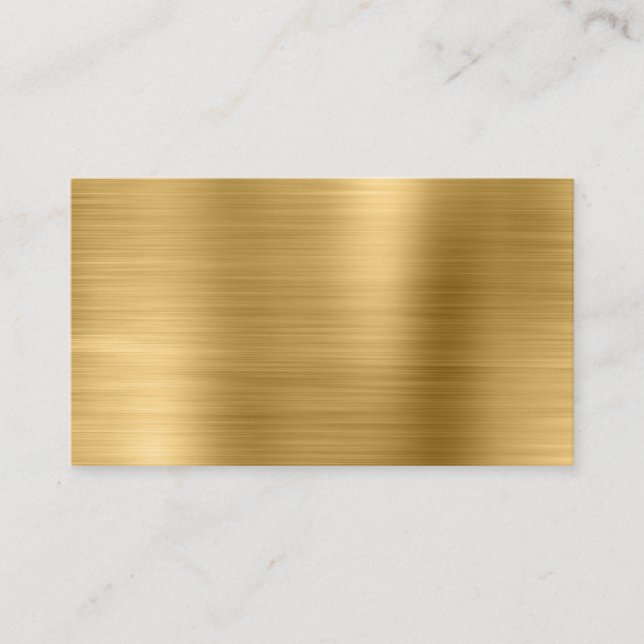 Gold Metallic Shimmer Foil Blank Place Card (Front)