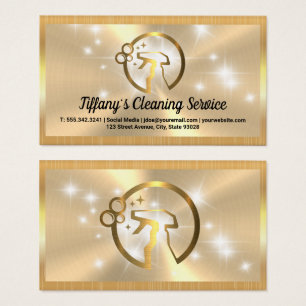 Gold Metallic Spray Bottle Logo Sparkles