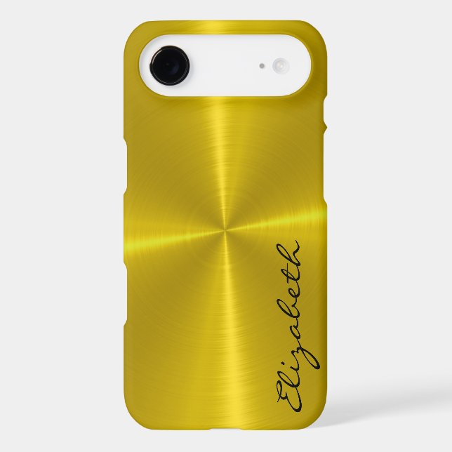 Gold Metallic Stainless Steel Metal Look Case-Mate iPhone Case (Back)