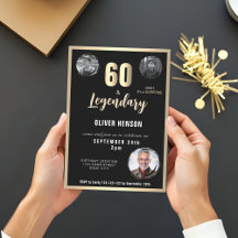 Gold Metallic Surprise 3 Photo 60th Birthday