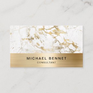 Gold Metallic White Marble Consultant Business