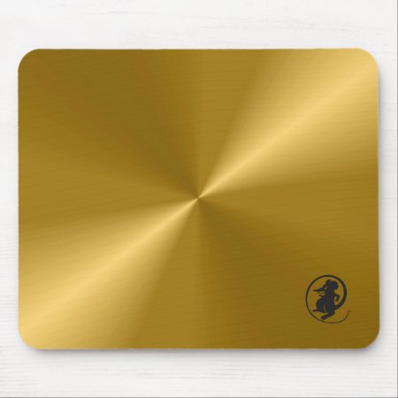 Gold  Metallic With Mouse Logo Gel Mousepad