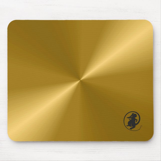 Gold  Metallic with Mouse Logo Gel Mousepad (Front)