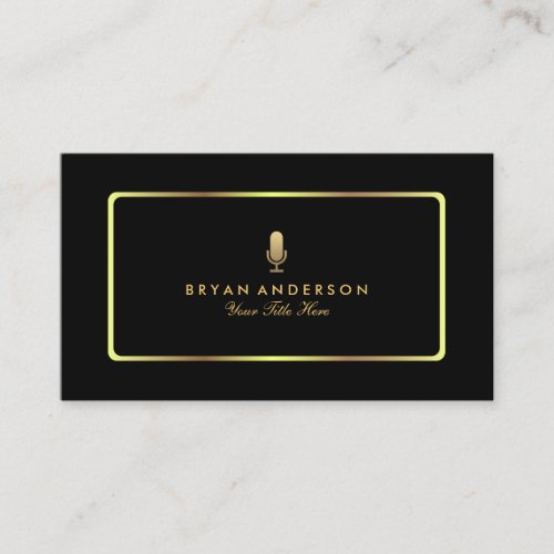 Gold Microphone Business Card
