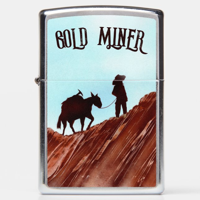 Gold Miner Zippo Lighter (Front)