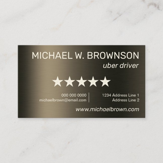 Gold Minimal Driver Business Card