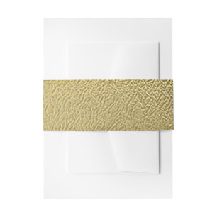 Gold minimal wedding invitation belly band