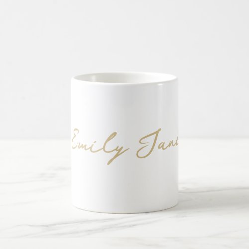 Gold Minimalist Modern Handwriting Coffee Mug