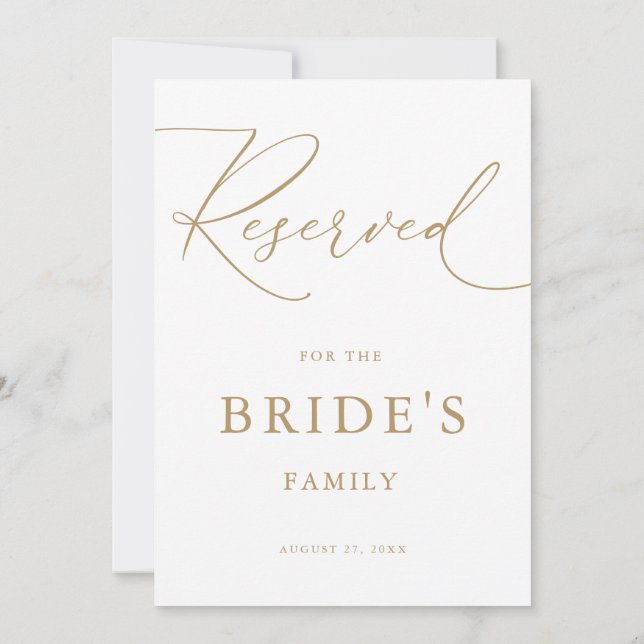 Gold Minimalist Modern Wedding-Event Reserved (Back)