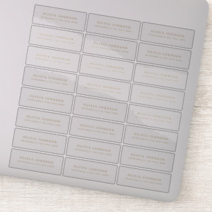 Gold minimalist transparent return address label