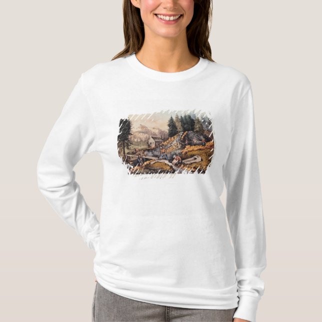 Gold Mining in California T-Shirt (Front)