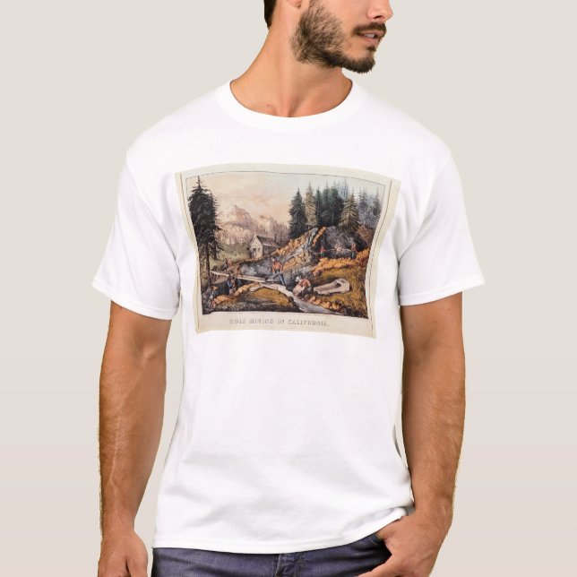 Gold Mining in California T-Shirt (Front)