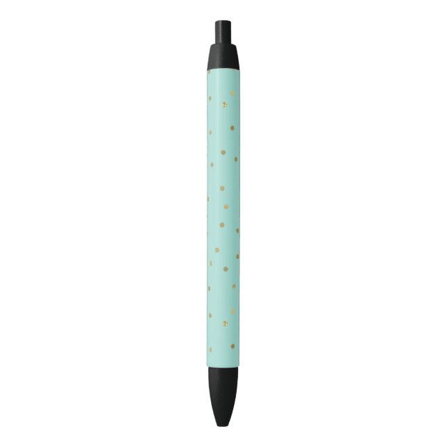 Gold Mint Confetti Pen (Front Vertical)