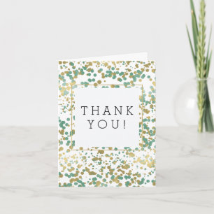 Gold Mint Confetti Thank You