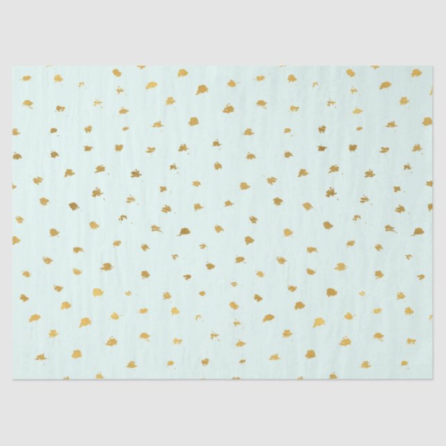 Gold Mint Glam Dot Chic Tissue Paper (Front)