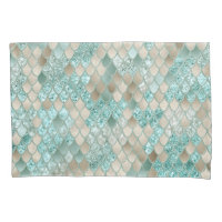 Gold Mint Mermaid Scales Glam #2 (Faux Glitter)