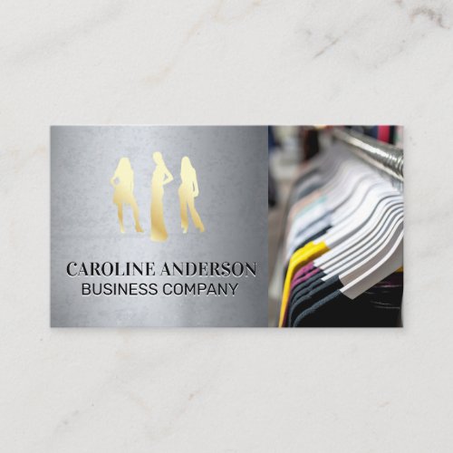 Gold Model Icon  Wardrobe Hanging Clothes Business Card