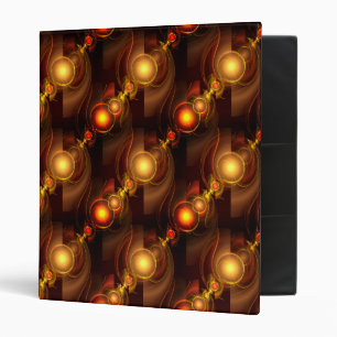 Gold Modern Boho Elegant Abstract Art Pattern #501 3 Ring Binder