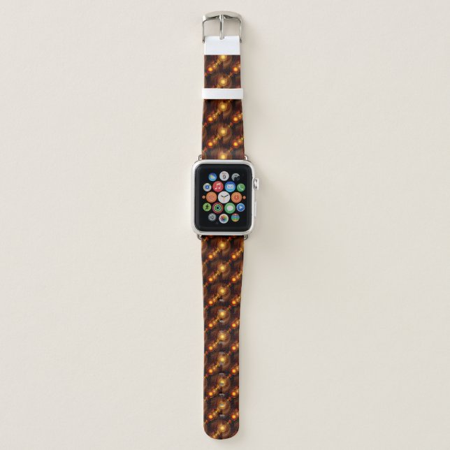 Gold Modern Boho Elegant Abstract Art Pattern #501 Apple Watch Band (Front)
