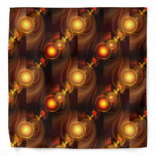 Gold Modern Boho Elegant Abstract Art Pattern #501 Bandana