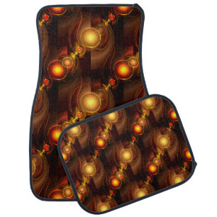 Gold Modern Boho Elegant Abstract Art Pattern #501 Car Floor Mat