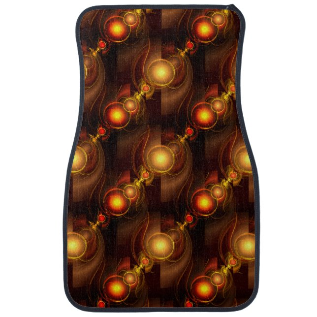 Gold Modern Boho Elegant Abstract Art Pattern #501 Car Floor Mat (Front)