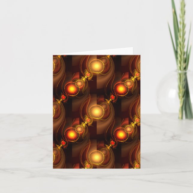 Gold Modern Boho Elegant Abstract Art Pattern #501 Card (Front)