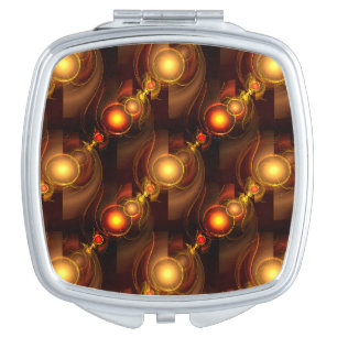 Gold Modern Boho Elegant Abstract Art Pattern #501 Compact Mirror
