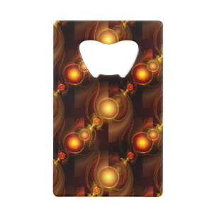 Gold Modern Boho Elegant Abstract Art Pattern #501 Credit Card Bottle Opener
