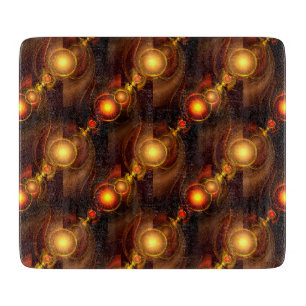 Gold Modern Boho Elegant Abstract Art Pattern #501 Cutting Board
