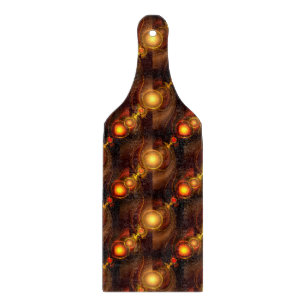 Gold Modern Boho Elegant Abstract Art Pattern #501 Cutting Board