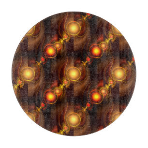 Gold Modern Boho Elegant Abstract Art Pattern #501 Cutting Board