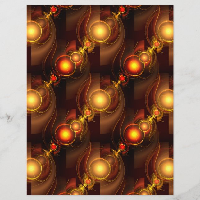 Gold Modern Boho Elegant Abstract Art Pattern #501 Flyer (Front)