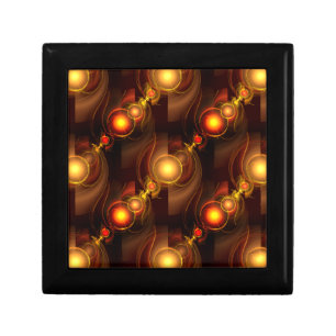 Gold Modern Boho Elegant Abstract Art Pattern #501 Gift Box