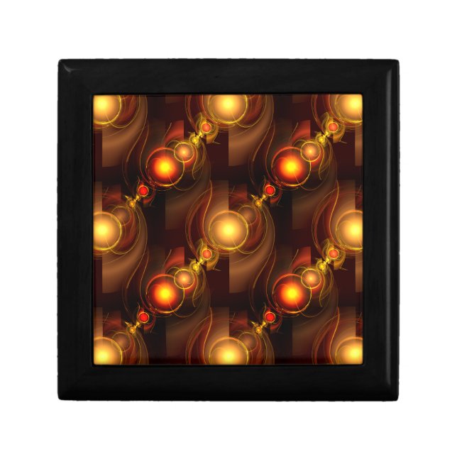 Gold Modern Boho Elegant Abstract Art Pattern #501 Gift Box (Front)