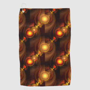 Gold Modern Boho Elegant Abstract Art Pattern #501 Golf Towel