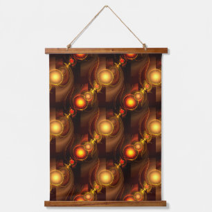 Gold Modern Boho Elegant Abstract Art Pattern #501 Hanging Tapestry