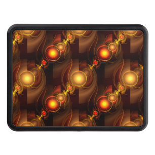 Gold Modern Boho Elegant Abstract Art Pattern #501 Hitch Cover