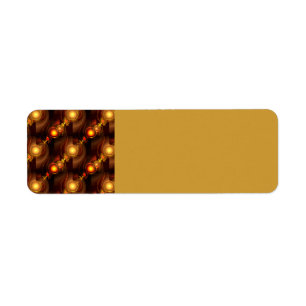 Gold Modern Boho Elegant Abstract Art Pattern #501 Label