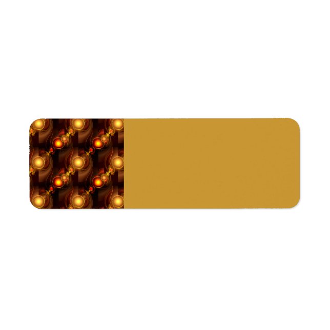 Gold Modern Boho Elegant Abstract Art Pattern #501 Label (Front)