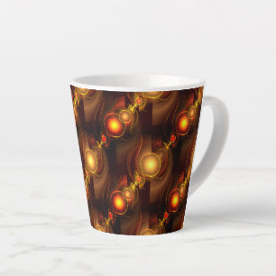 Gold Modern Boho Elegant Abstract Art Pattern #501 Latte Mug